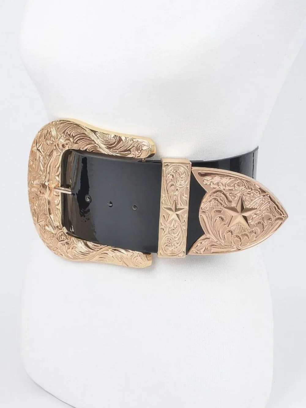 Oversized Multi Metal Waist Enamel Belt